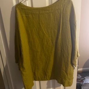 Olive linen blouse